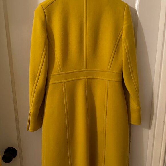 Italian Wool Lady Day Coat w/ Thinsulate VINTAGE Petite Size 4 Yellow - Picture 3 of 10